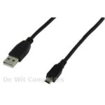 USB2.0 kabel USB A naar B mini 5 polig 5mtr