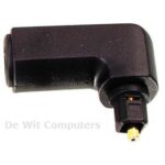 Haakse plug voor optische toslink kabels