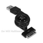 eWent USB Datakabel voor Apple apparaten 0.75mtr rectractable op=op