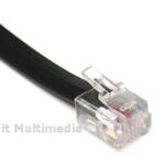 Telefoon aansluitkabel 2xRJ11 4/6 5Mtr   zwart