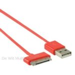 Valueline Dock connector kabel 1Mtr Rood