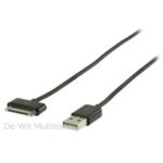 Valueline Apple Dock 30p connector kabel 2Mtr Zwart