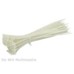 Bundel/ kabelbinders/ tyraps 200mm/4mm 100 st. wit
