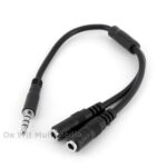 Startech ion to 2x 3 Position 3.5mm Headset Splitter Adapter - M/F - Headphone / Microphone Combo Jack Splitter - Y Cable