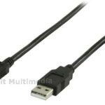 USB 2.0 USB A male - USB micro B male kabel 5Mtr zwart
