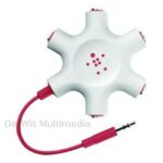 Belkin Rockstar multiple headphone jack audio splitter Red