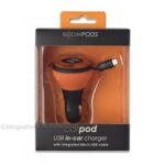 Boompods Car Charger USB Carpod for Android Oranje