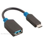 Nedis/Konig USB 3.2 Kabel USB-C Male - A Female 0.15 m Antraciet OTG