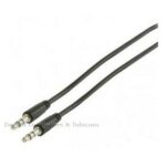 3.5MM jack-jack STEREO AUDIO CABLE ZWART 3Mtr