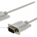 Seriële kabel SUB-D 9-Pins Male - SUB-D 9-Pins Male 2Mtr Ivoor