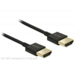 DeLock HDMI Ethernet A -> A St/St 2Mtr 3D 4K slim