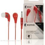 Konig audio oordopjes (Rood)
