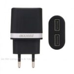 Accezz wallcharger 2.xAmp  2 USB (zwart)