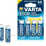 Varta High Energy LR06 Alkaline AA 1.5V 4 Stuks Blister