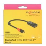 Delock Adapter Displayport 20Pin Bu > USB-C St 4K 60Hz 0.20Mtr