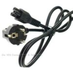 Voeding Kabel 220V Notebook 3 polig "Mickey Mouse" C5 rond geaard  0.8Mtr tot 1Mtr