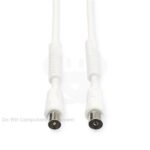 Coax kabel 120dB | IEC (Coax) Male - IEC (Coax) Female | 10Mtr  Wit  6mm  120dB