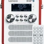 Lenco PDR-050 DAB+/FM Radio 3W jackplug/Bluetooth Klok. Radio alarm Rood