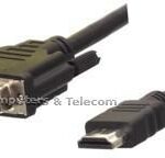 HDMI > DVI aansluitkabel 19pins DVI male 1Mtr