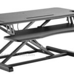 DWC Dynamic Office  desk Cross Zit-Sta Bureau verhoger Gasveer  UP desk Cross zwart