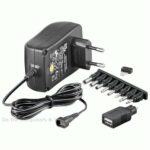 NETADAPTER GS1000 3/4.5/5/6/7.5/9/12 VOLT DC 1000MA GESTABILISEERD