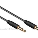 Jack Kabel  1Mtr  4 polig/pins zwart