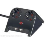 Brennenstuhl Bureaustekkerdoos  2 weg  1.8Mtr USB 2.0  4-Port wit