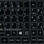 Stickers voor laptop Qwerty Zwart keyboard  incl. f-toetsen en numpad