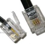 Telefoon aansluitkabel 2xRJ11 4/6 2Mtr zwart