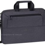 Rivacase Suzuka Katoen Laptoptas Universeel Laptop 15.6 inch - Zwart