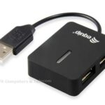 Equip USB-HUB "Smile" 4-Port USB powered zwart