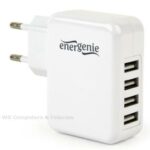 Gembird universele USB-Lader 4-Port 3.1 A 15W wit