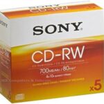 Sony CD-RW 700MB jewelcase 5stuks 4speed
