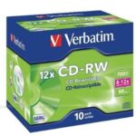 Verbatim CD-RW jewelcase 24speed 10pack