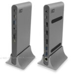 ACT AC7047 TRIPLE USB-C Docking station 3 monitoren HDMI. DisplayPort. met ethernet. USB hub. cardreader en audio