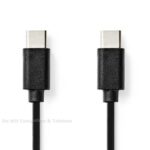 Nedis USB-C MALE TO USB-C MALE  1Mtr  data 480Mbps  laden 60Watt  (USB2.0)