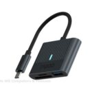 Rapoo UCR-3001 USB-C cardreader. grijs  USB-C