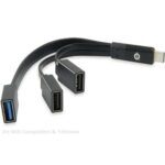 Hubbies HUBBIES01B USB-Hub 3-Port 3.1/C->2x2.0 1x3.0 o.Netzteil zwart