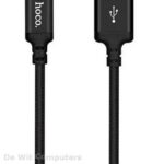 Hoco USB-C naar USB-A kabel 2Mtr Braided canvas zwart