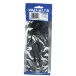 Valueline gedraaide 3.5mm stereo audiokabel 1Mtr zwart