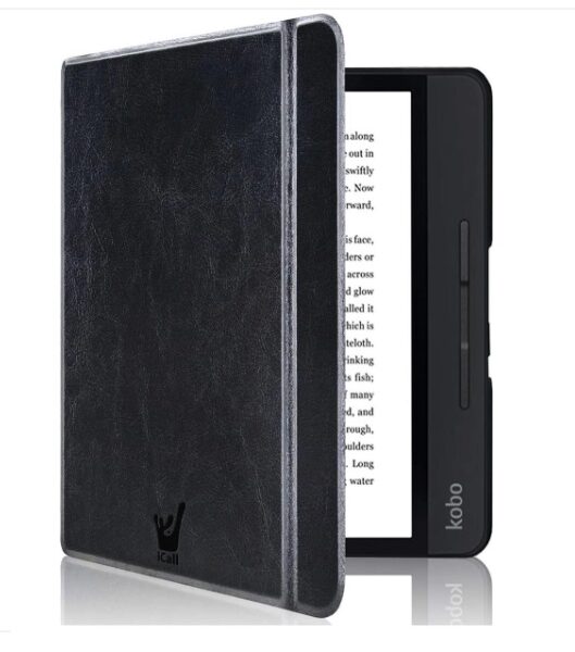 Hoesje voor Kobo Libra H20 Hoesje Ereader - Zwart