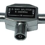 Coax TV splitter metaal
