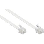 Telefoon aansluitkabel 2xRJ11 4/6 10Mtr wit