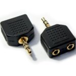 Audio Stereo Splitter Adapter 2x 3.5mm female 1x male Jack Splitter