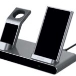 Rapoo XC600  3-in-1 draadloze QI inductielader. Zilver