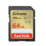 Sandisk Extreme SDXC Card 64GB Sandisk UHS-I U3 Extreme (re:170MB/s wr:80MB/s)