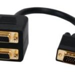 VGA/Monitor splitskabel HD15M -> 2xHD15F 0.15Mtr (t.b.v. twee monitoren op één pc of aansluiten van een beamer)