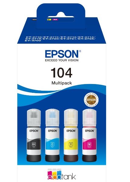 Epson 104 EcoTank Inktfles Multipack 260.0ml (Original)