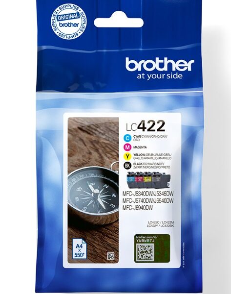 Brother LC-422 Value Pack 4x 550 paginas (Origineel)