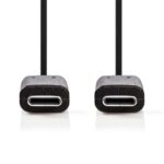 Nedis USB 3.2 Gen 1 | USB-C Male | USB-C Male | 60Watt | 4K@60Hz | 5Gbps| 3Mtr  Zwart